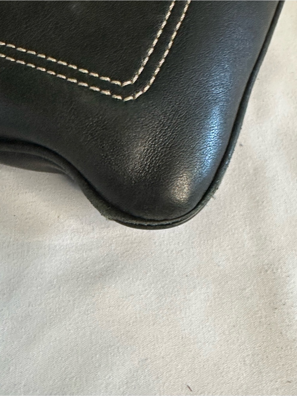 Coach Hampton Vintage Black Leather Crossbody with Front Buckle Pocket - Picture 9 of 9